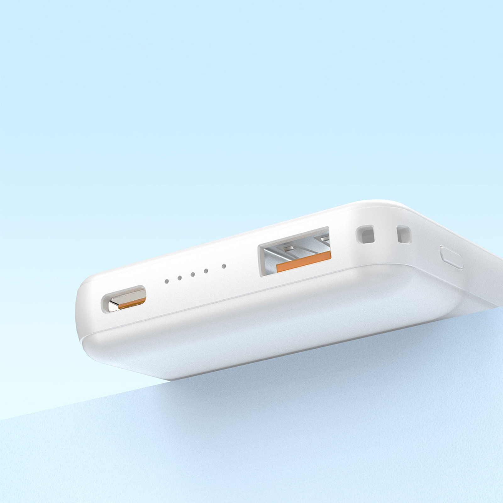 Powerbank magnetyczny K14S 5000mAh USB-A USB-C 20W - biały (6)