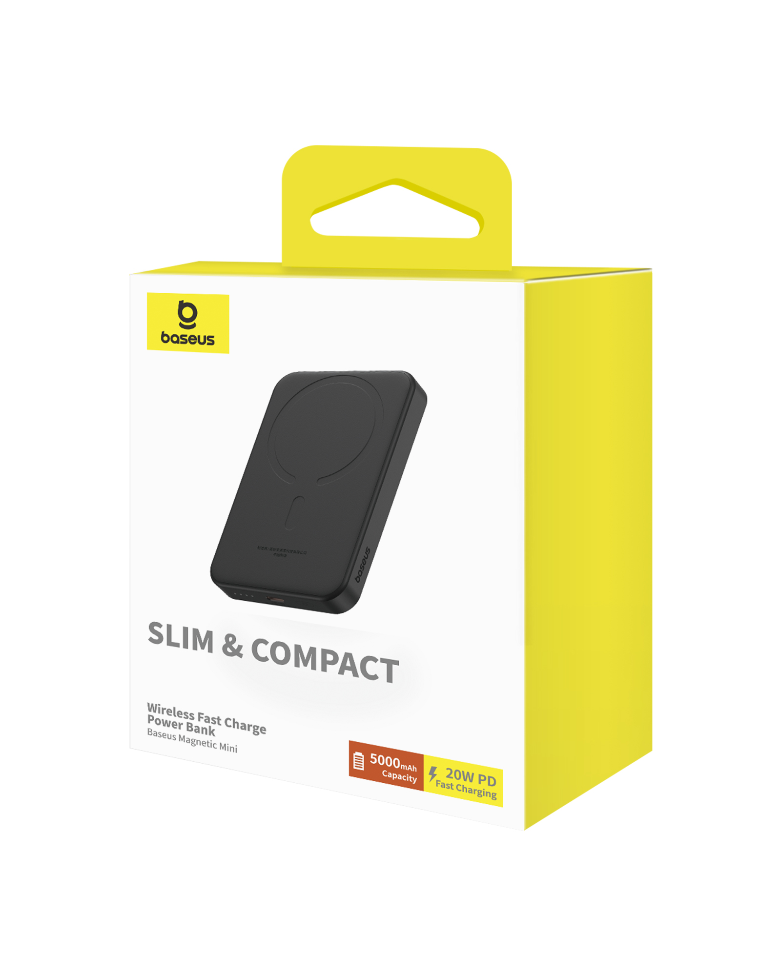 Mini powerbank 5000mAh 20W + kabel USB-C 20V / 3A czarny (4)