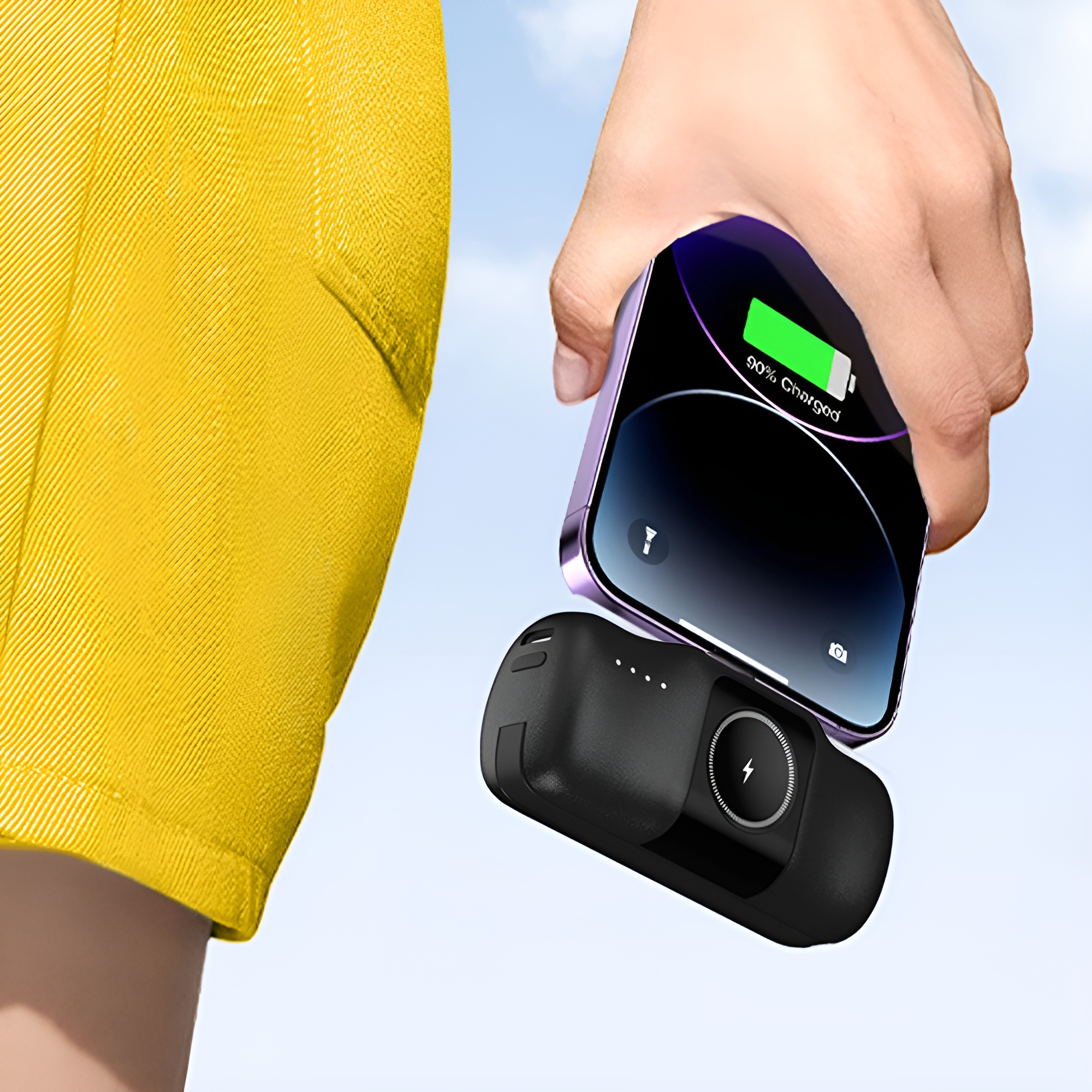 Mini powerbank 5000mAh 15W iPhone Lightning i ładowarką do Apple Watch - czarny (9)