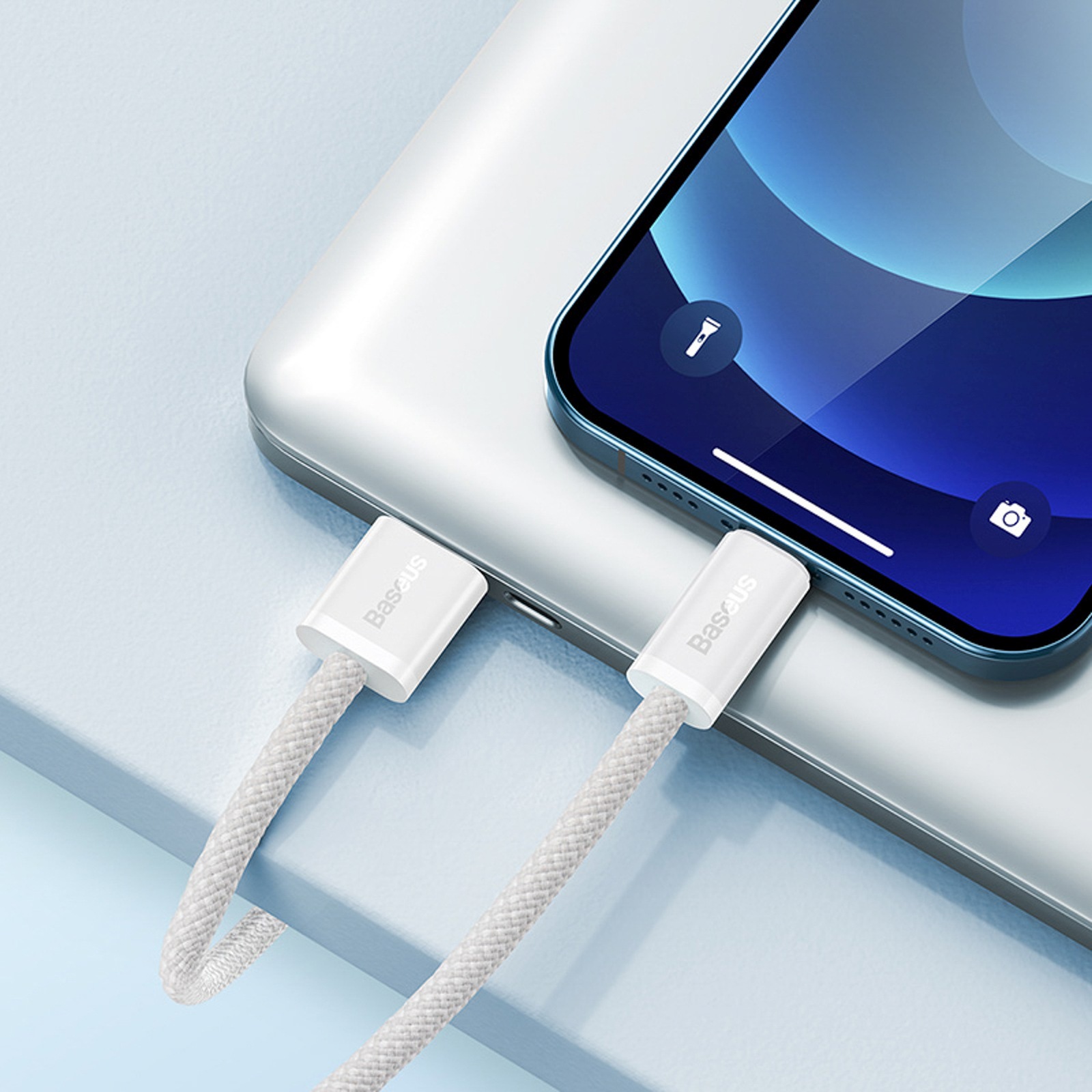 Kabel przewód USB-A - iPhone Lightning Dynamic Series 2.4A 2m - biały (7)