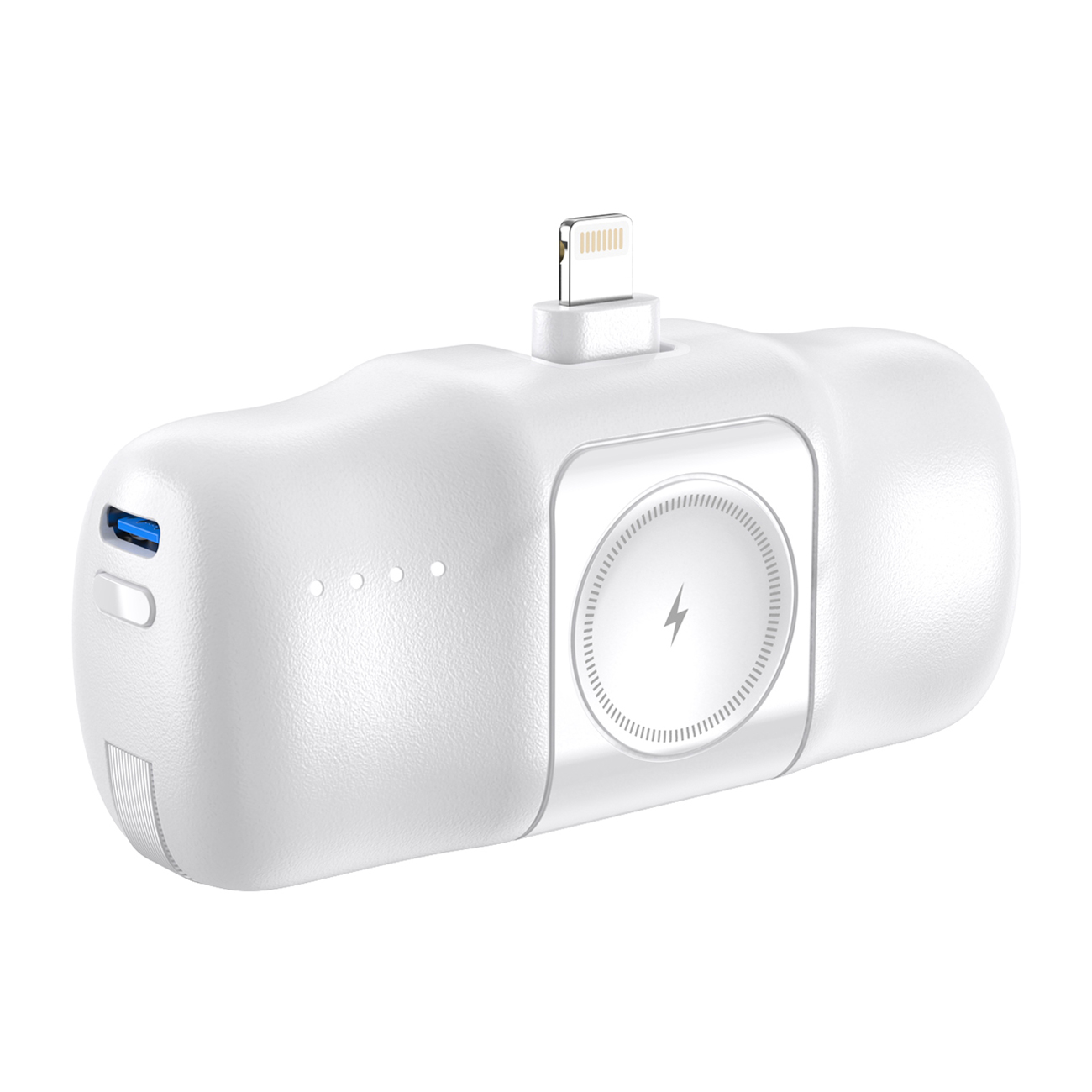 Mini powerbank 5000mAh 15W iPhone Lightning i ładowarką do Apple Watch - biały (3)
