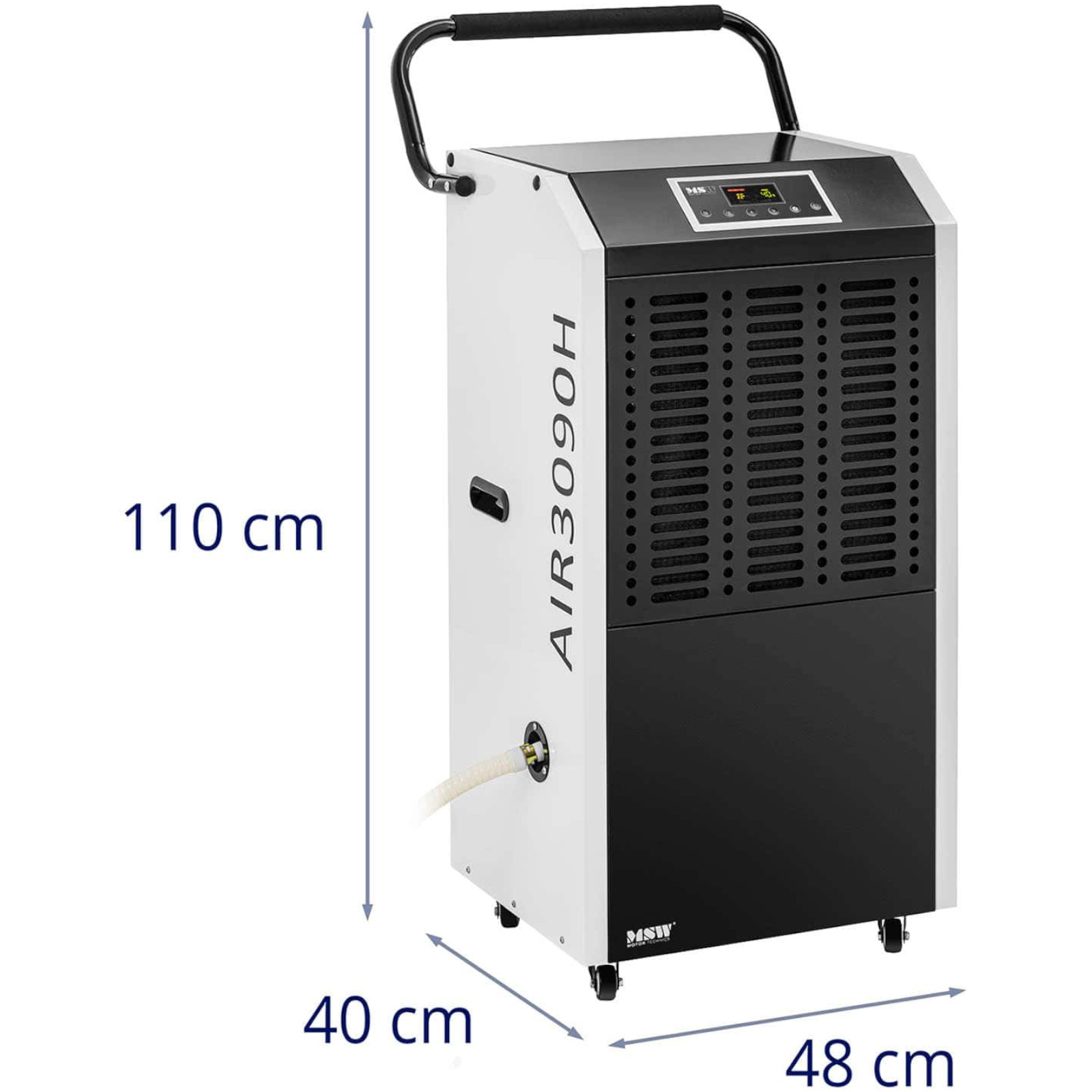 Osuszacz powietrza pochłaniacz wilgoci przemysłowy z uchwytem 1300 W 1129 m3/h do 100 m2 (7)