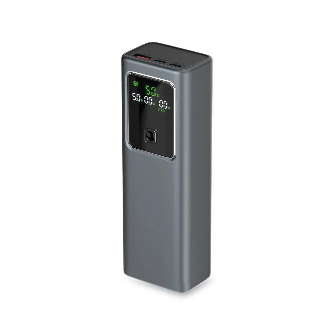 Powerbank z wyświetlaczem 20000mAh PD 100W LCD - szary