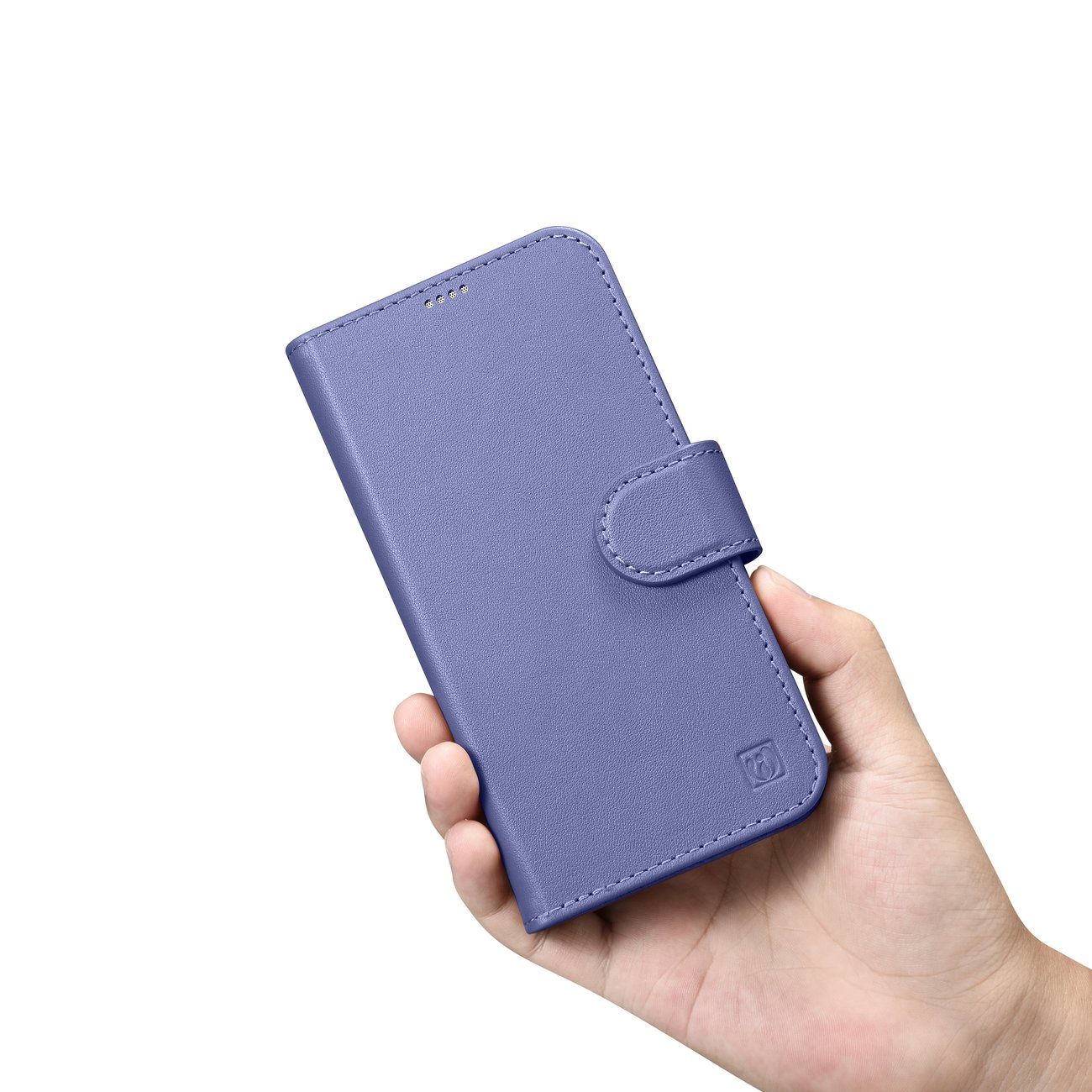 2w1 etui skórzany pokrowiec z klapką iPhone 14 Plus Anti-RFID Wallet Case jasnofioletowy (11)