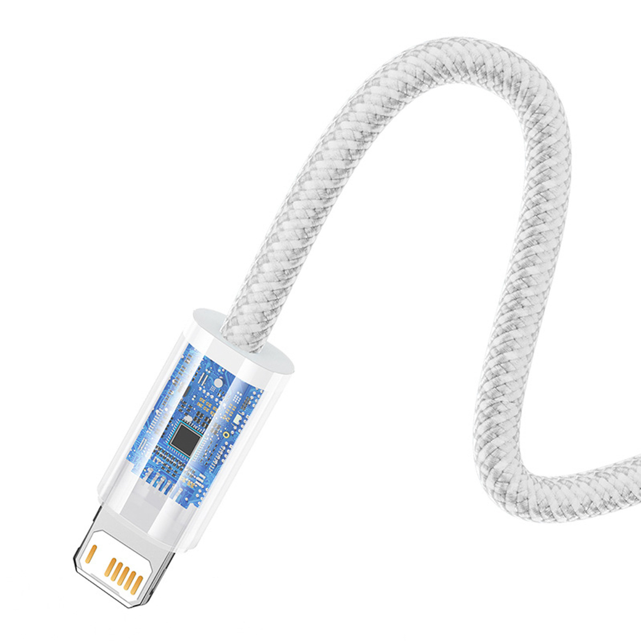 Kabel przewód USB-A - iPhone Lightning Dynamic Series 2.4A 2m - biały (4)
