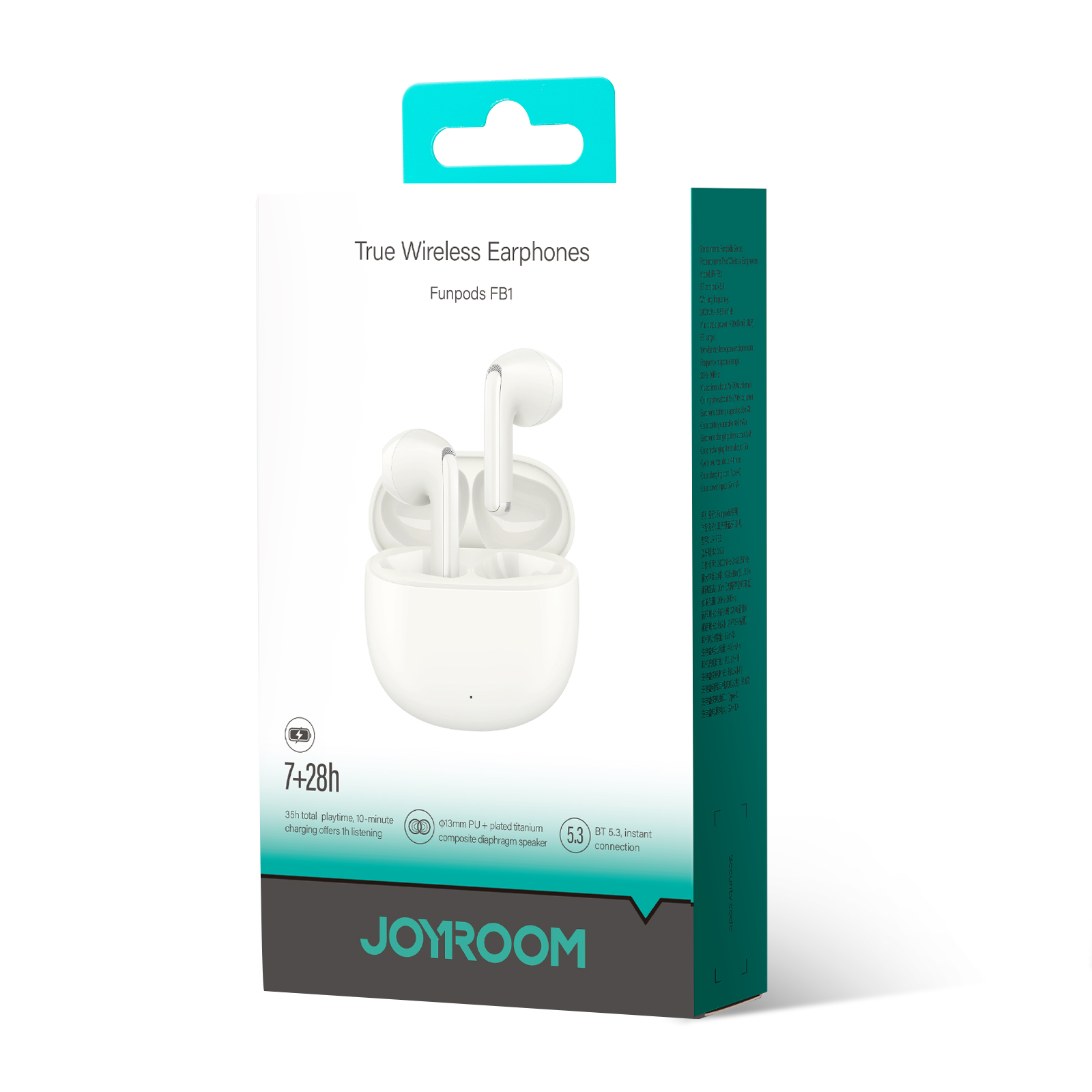 Słuchawki bezprzewodowe TWS Funpods Series JR-FB1 Bluetooth 5.3 beżowe (5)