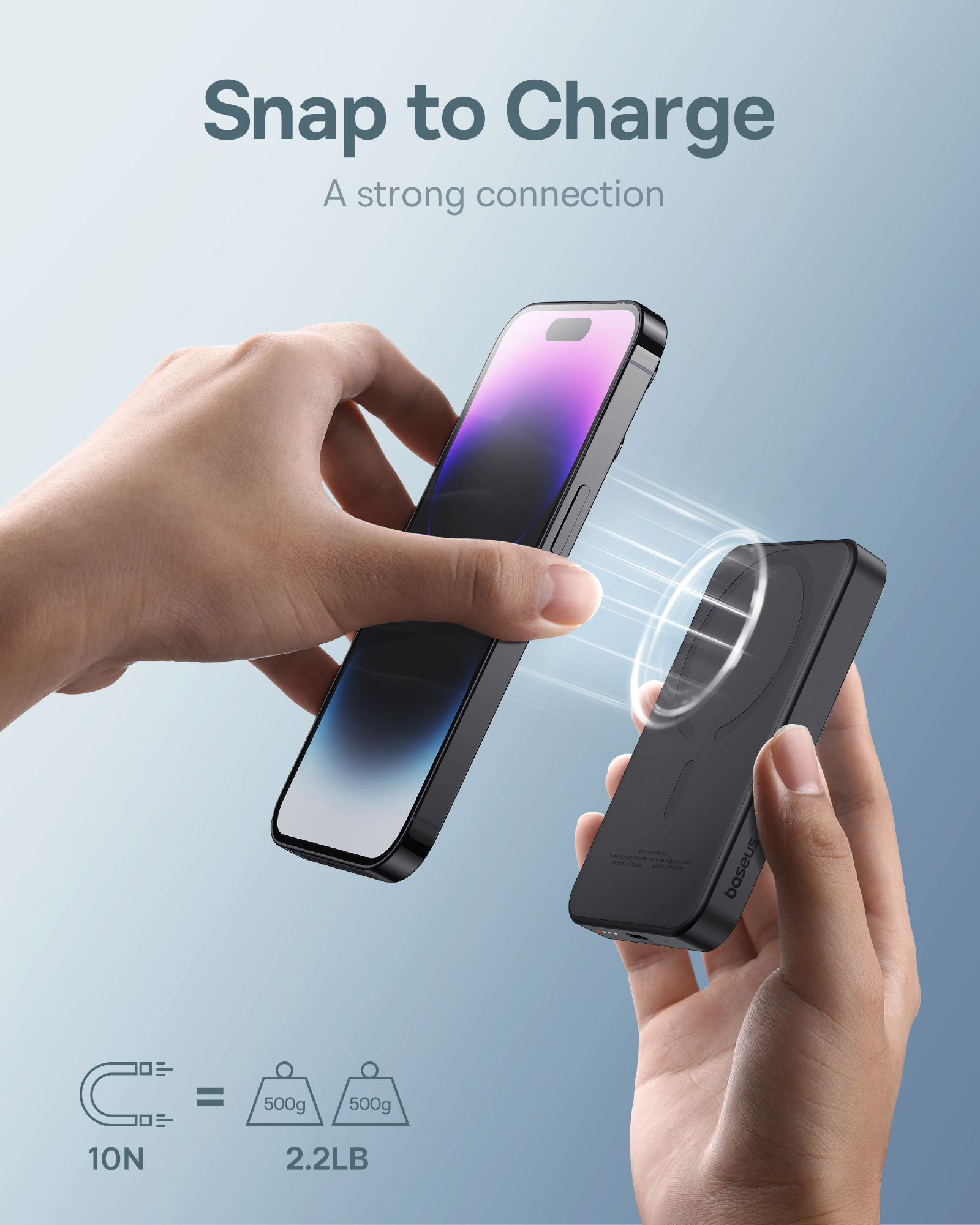 Mini powerbank 5000mAh 20W + kabel USB-C 20V / 3A czarny (6)
