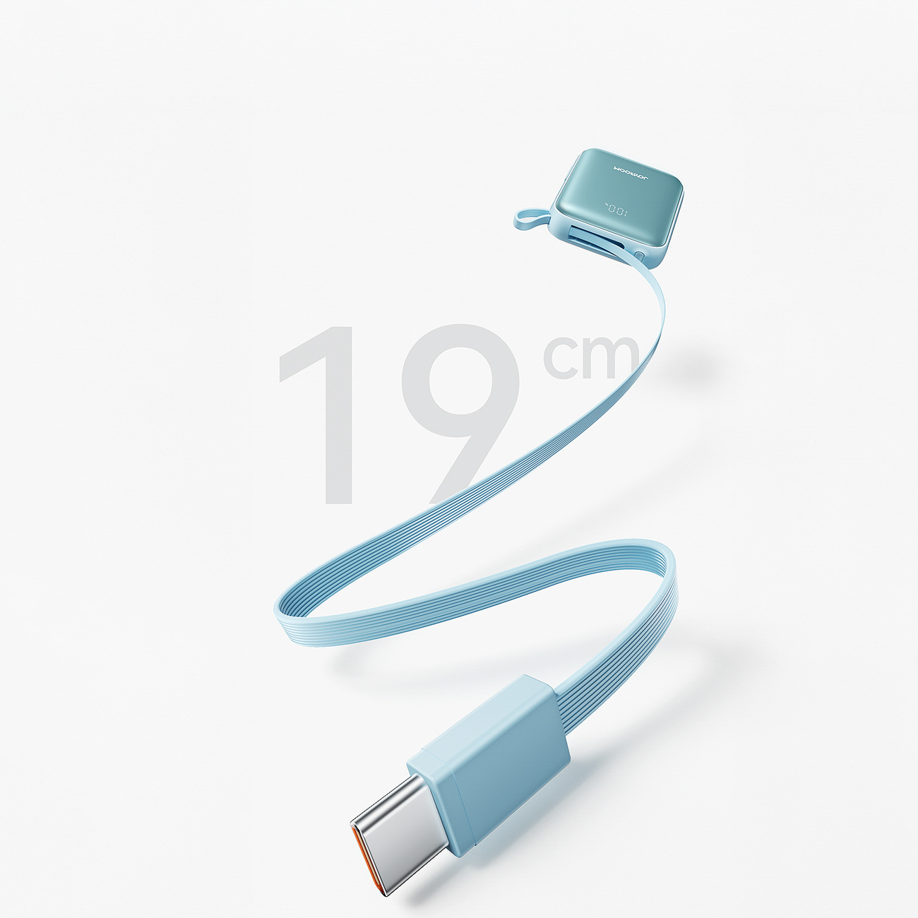 Powerbank 10000mAh 22.5W z wbudowanymi kablami - niebieski (8)