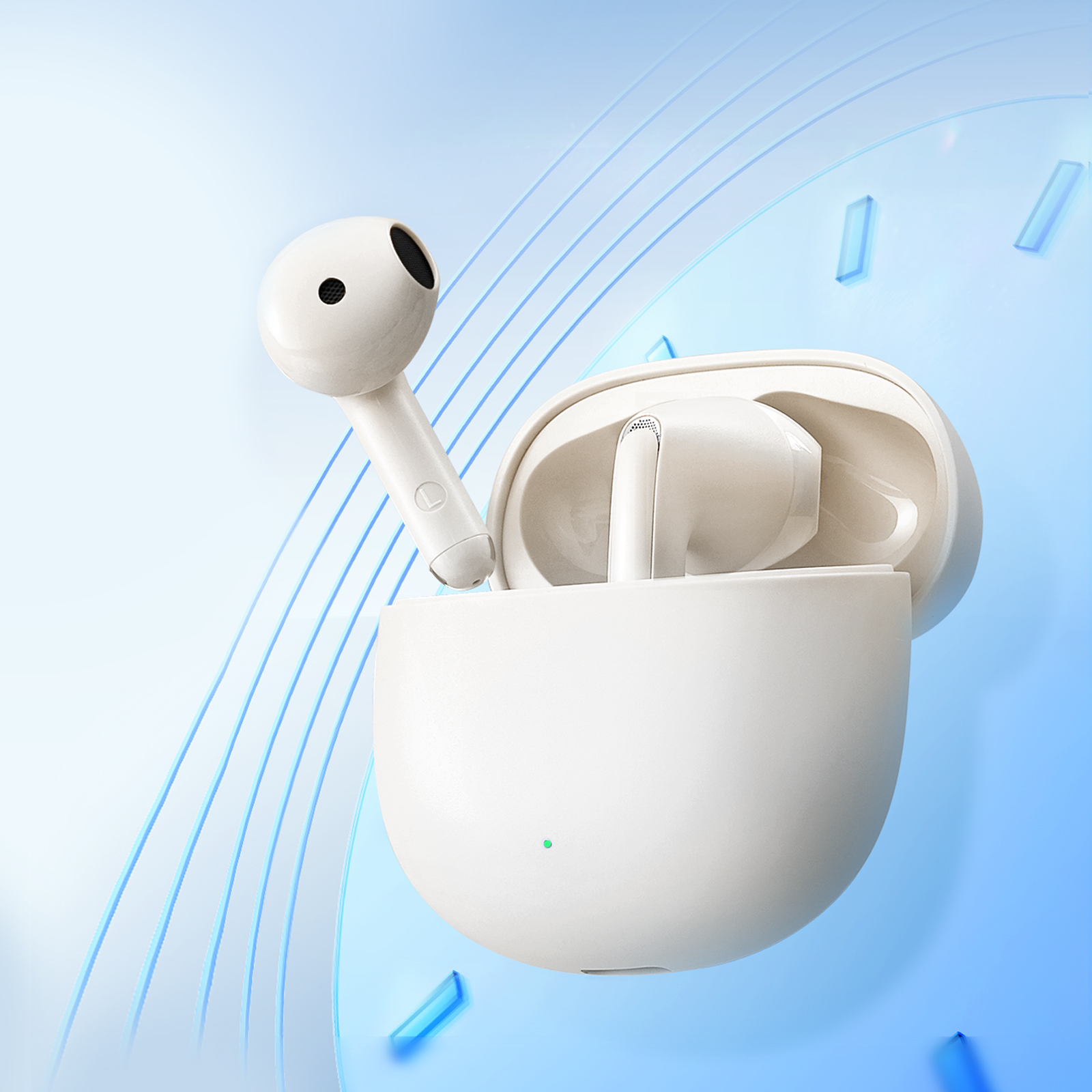Słuchawki bezprzewodowe TWS Funpods Series JR-FB1 Bluetooth 5.3 beżowe (9)