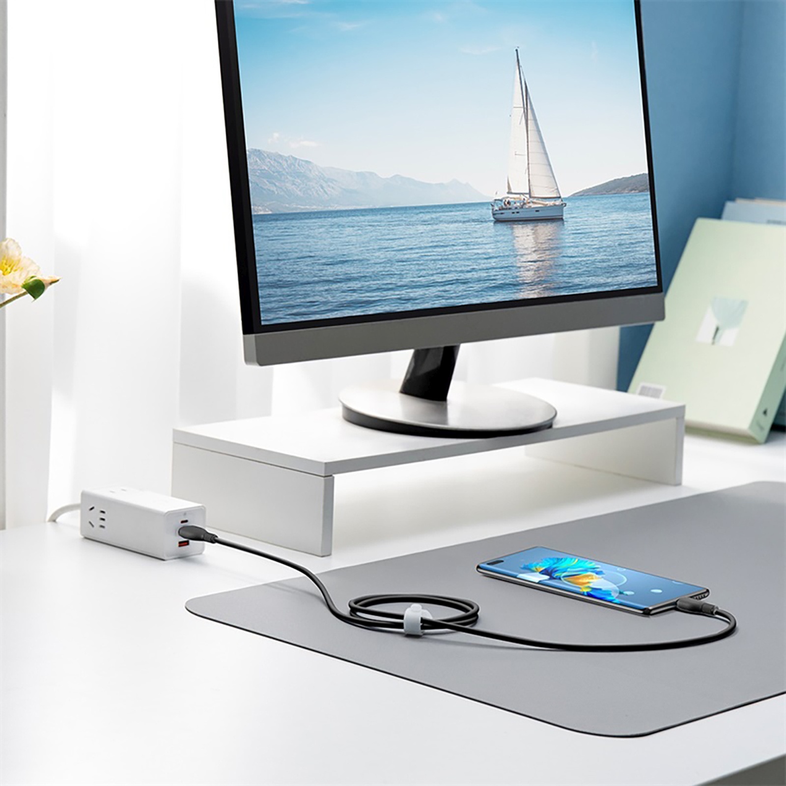 Kabel przewód USB-A - USB-C Pudding 100W 1.2m - czarny (9)
