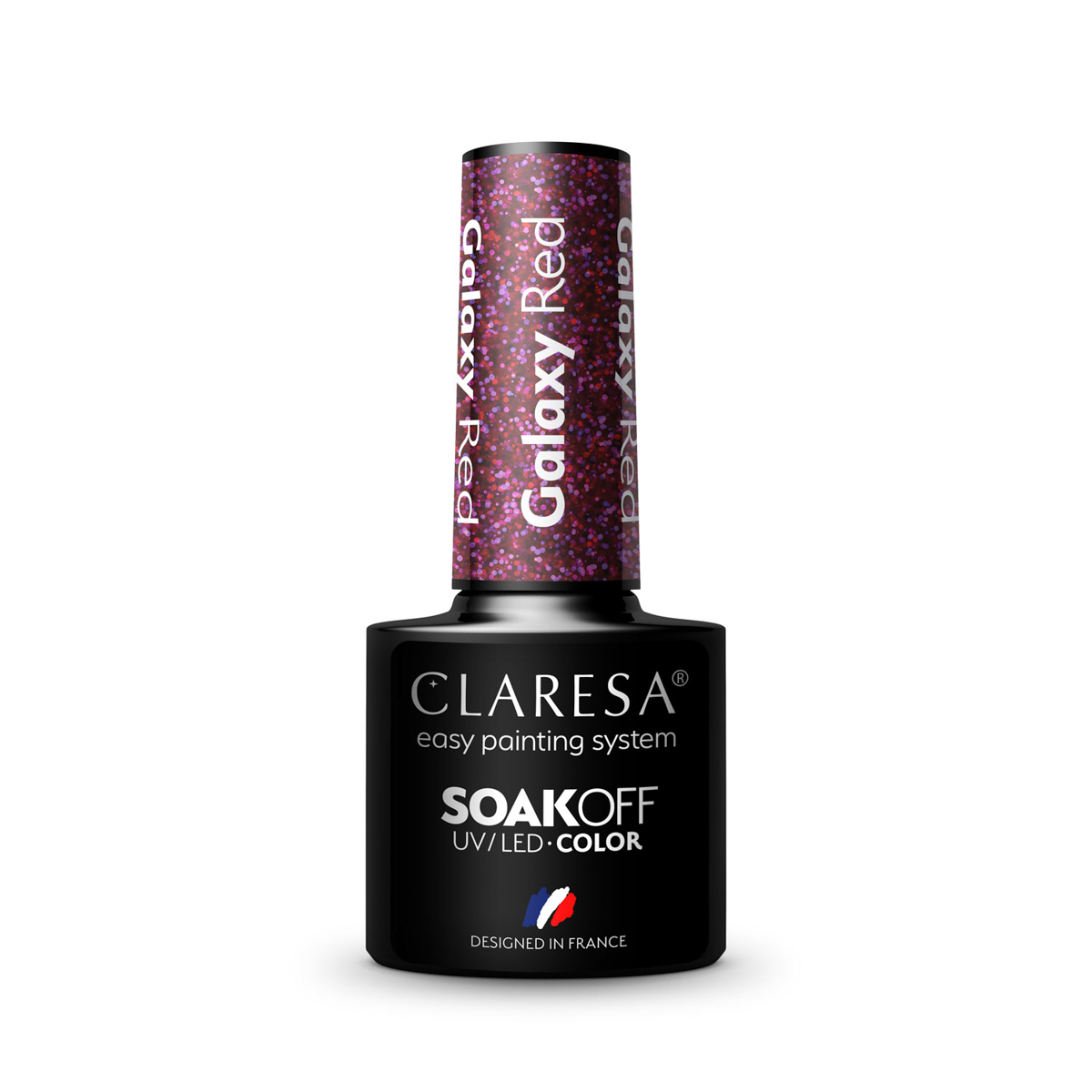CLARESA Lakier hybrydowy Galaxy Red 5g (3)