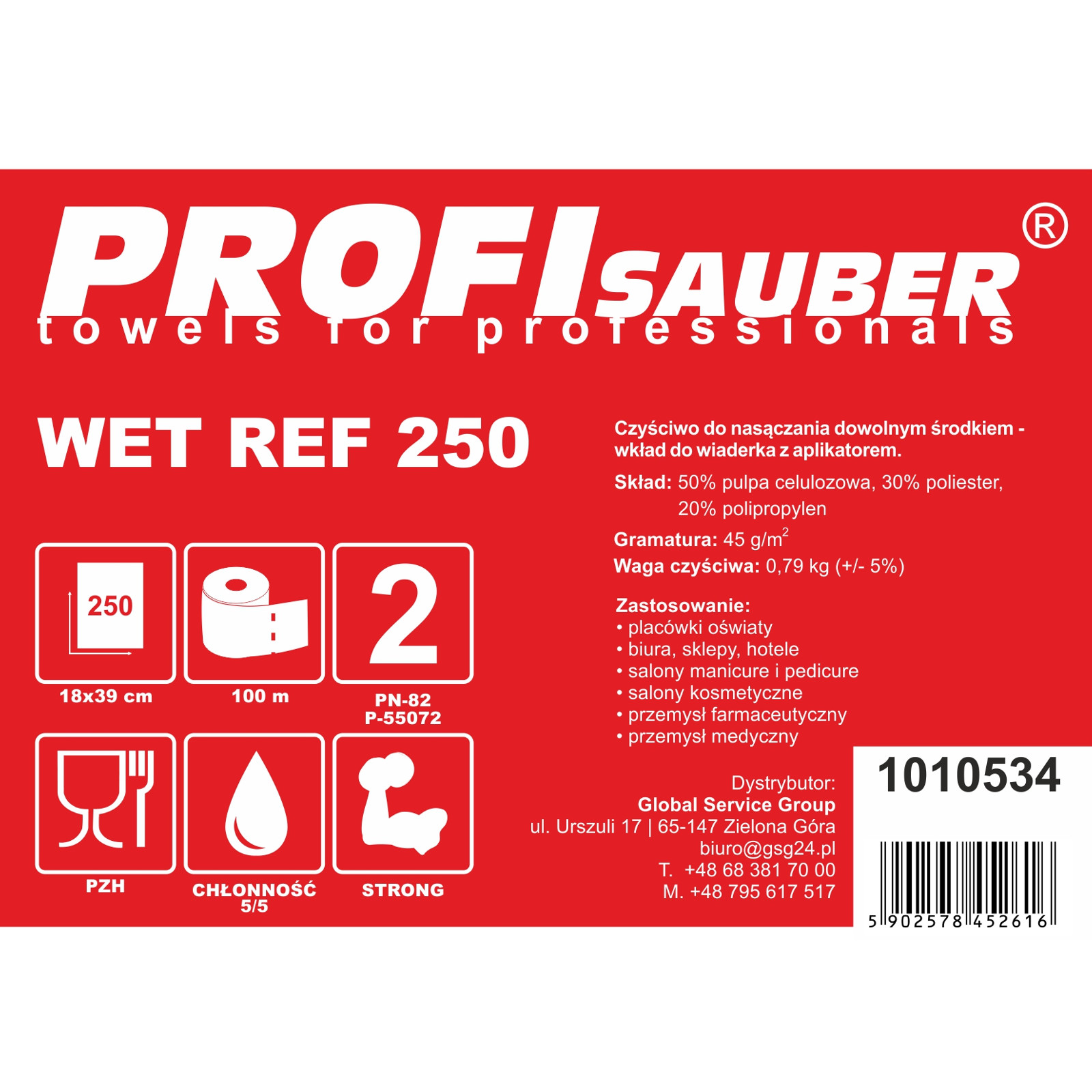 Ściereczki do wiaderka do nasączania ProfiSauber WET REF 250 - WKŁAD (3)