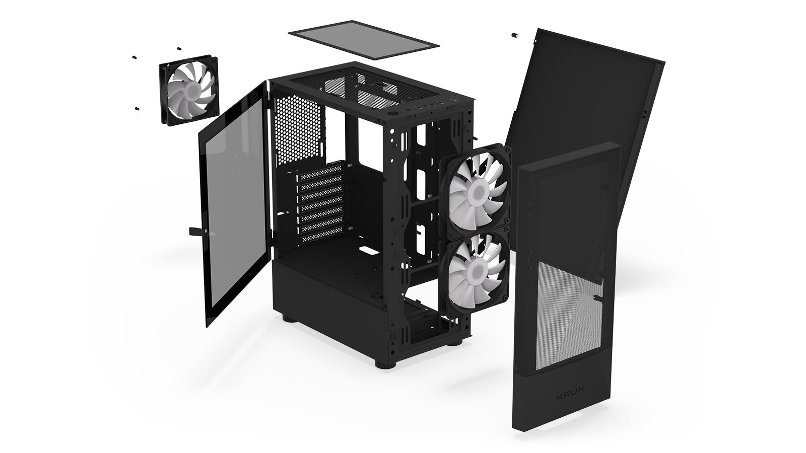 Obudowa KRUX Vako RGB ATX/mciroATX/Mini ATX z oknem, bez zasilacza (4)