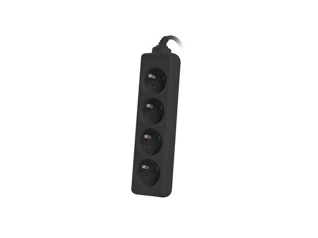 Listwa przedłużacz Lanberg 1m UPS czarna 4x 230V PL (1)