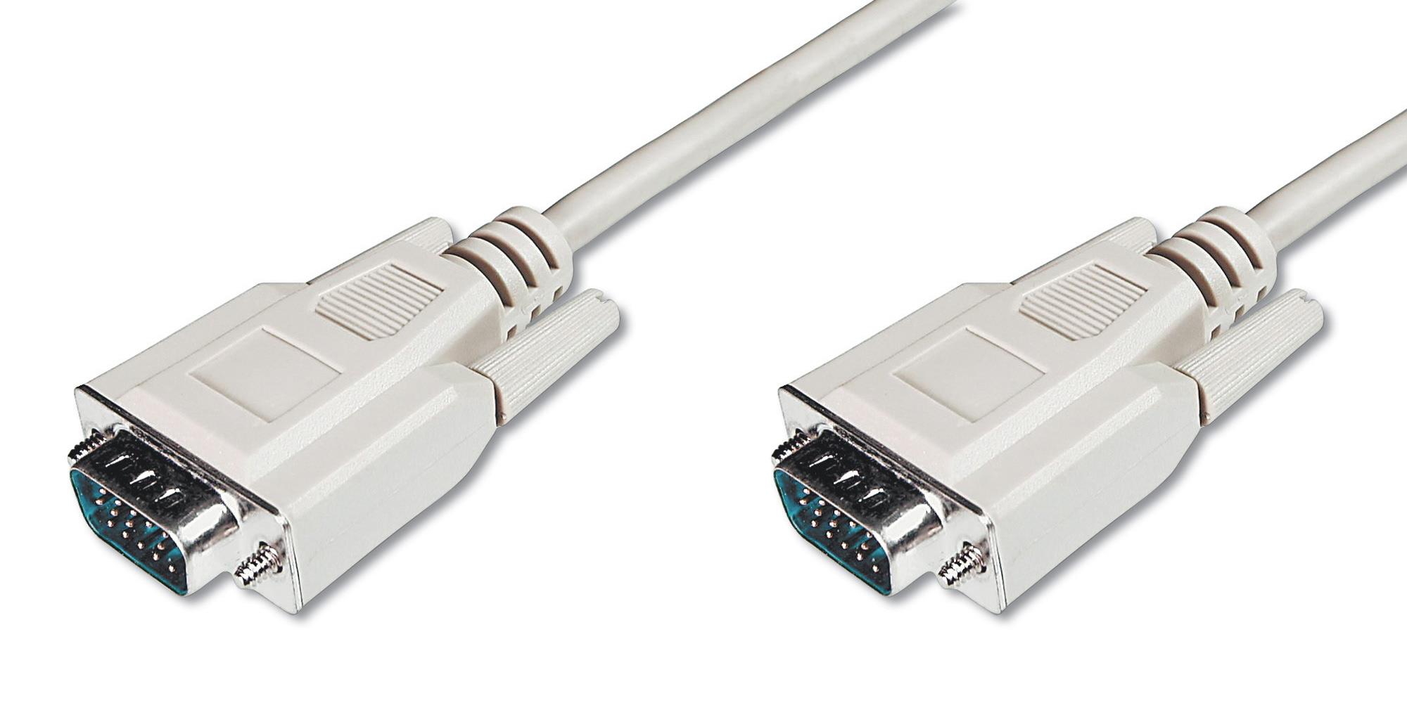 Kabel VGA DIGITUS 1080p 60Hz FHD Typ DSUB15/DSUB15 M/M szary 1,8m (1)