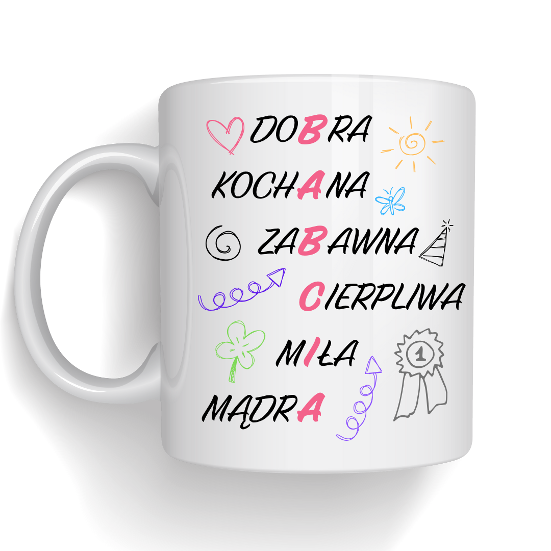 Kubek z nadrukiem Cechy Babci