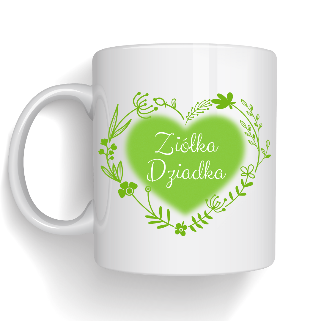 Kubek z nadrukiem na Ziółka Dziadka