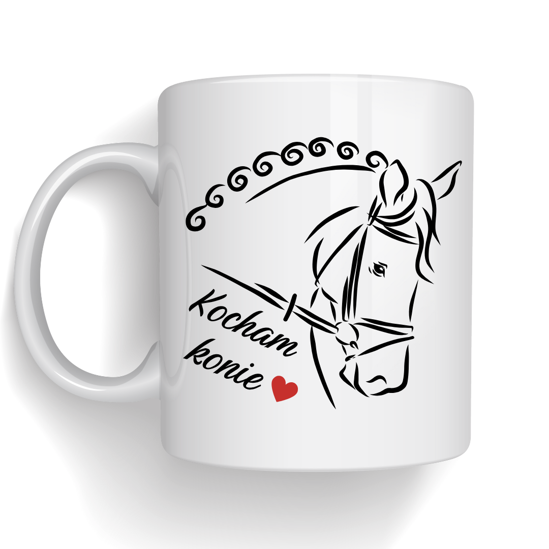 Kubek z nadrukiem Kocham Konie