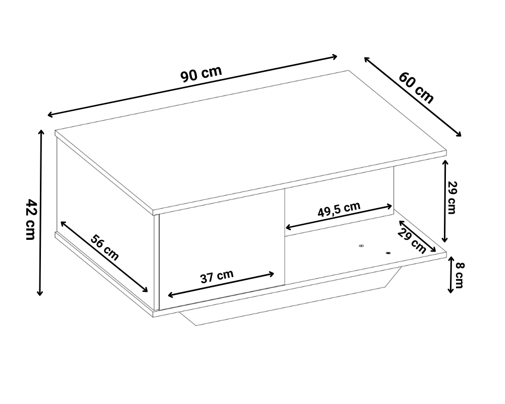 Ława Denver - Kolor: Biały Połysk