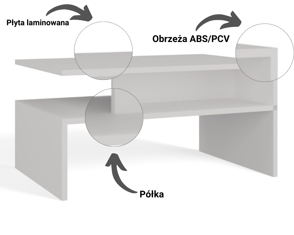 Ława Boston - Kolor: Biały