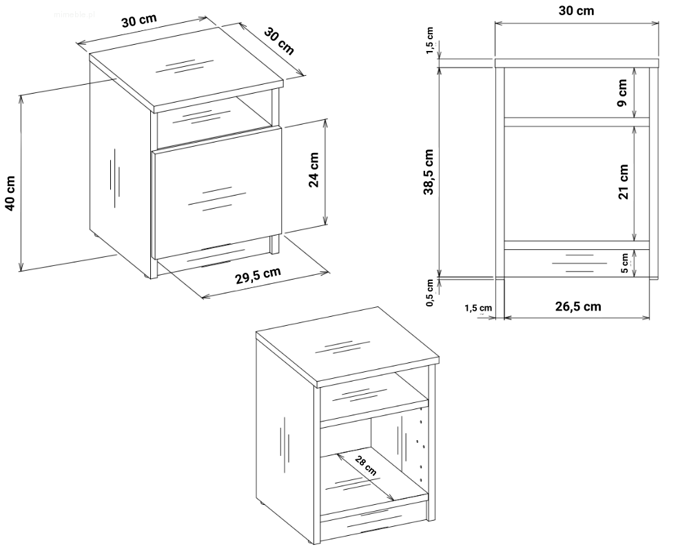 Szafka nocna GALAX mini -