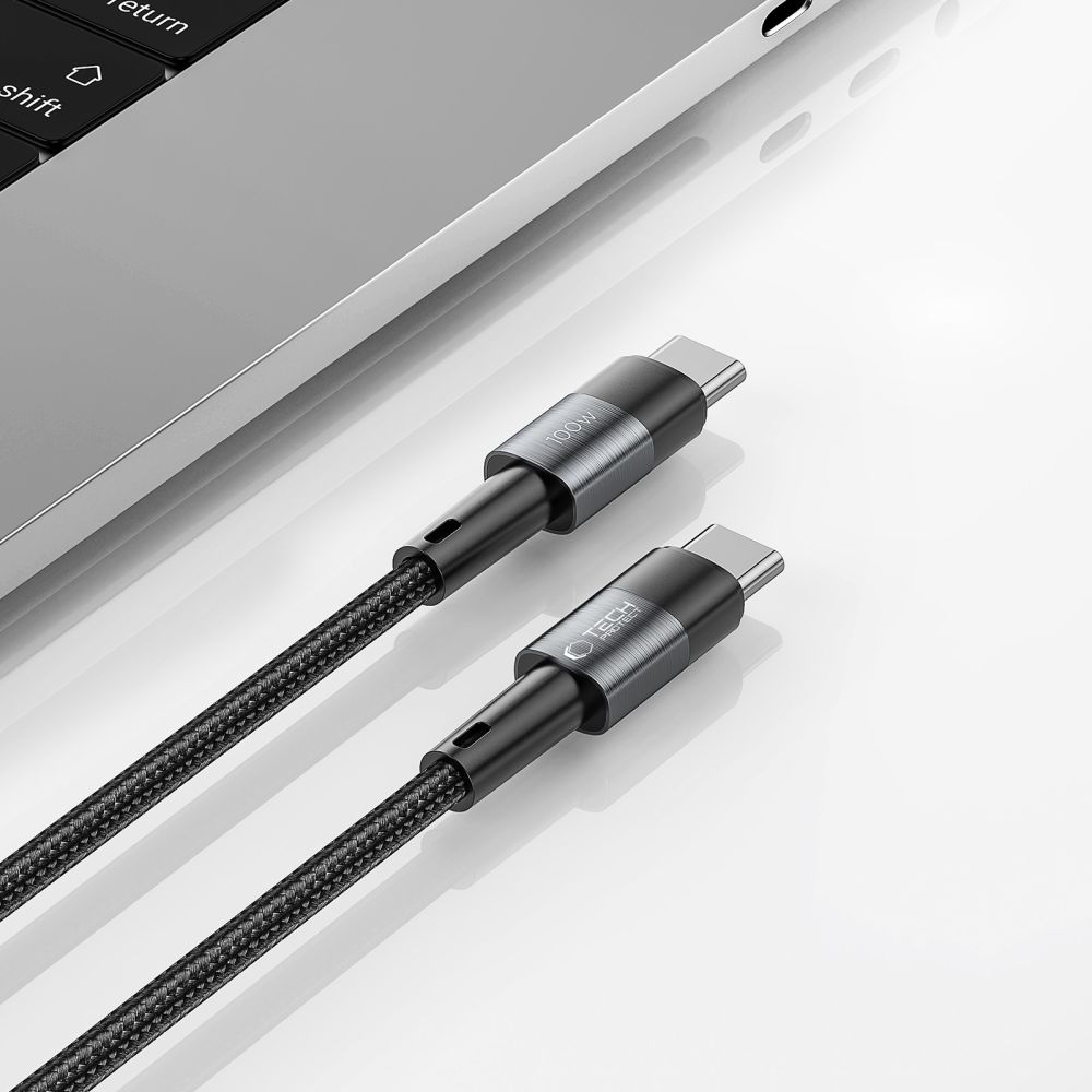Kabel przewód USB-C PD 100W 5A 3m - szary (4)