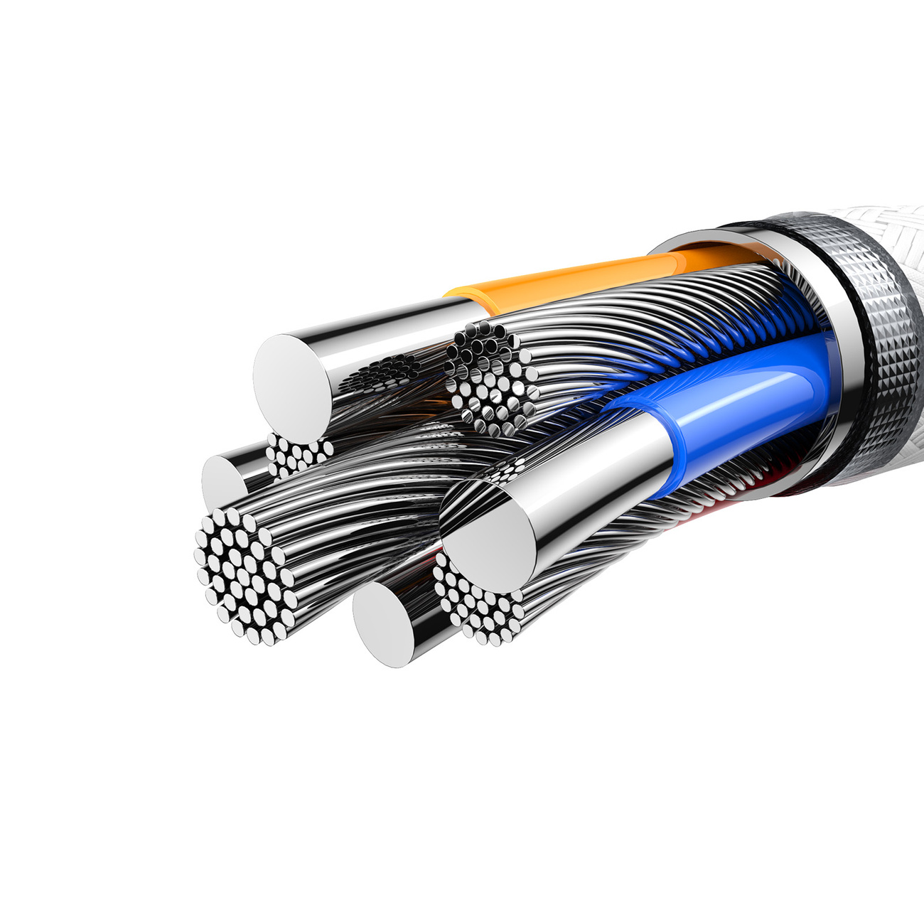 Kabel przewód Cutting-Edge Series 3A USB-A - iPhone Lightning 1.2m - szary (4)