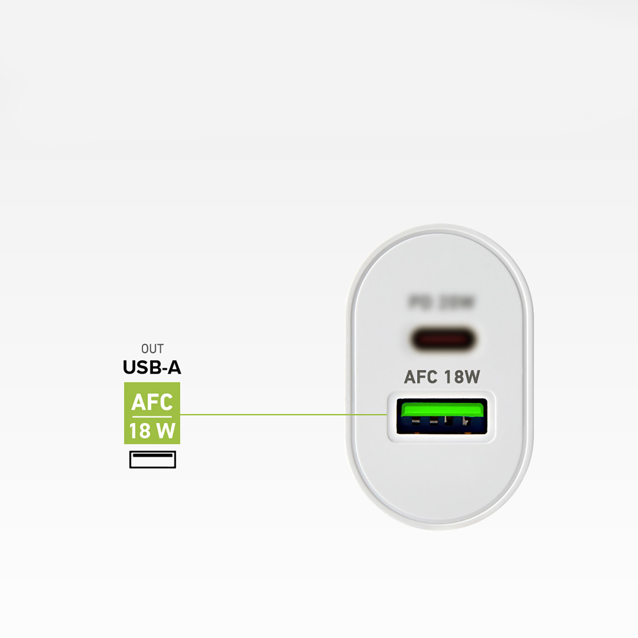 Ładowarka sieciowa Power Delivery USB-A USB-C 20W - biała (11)