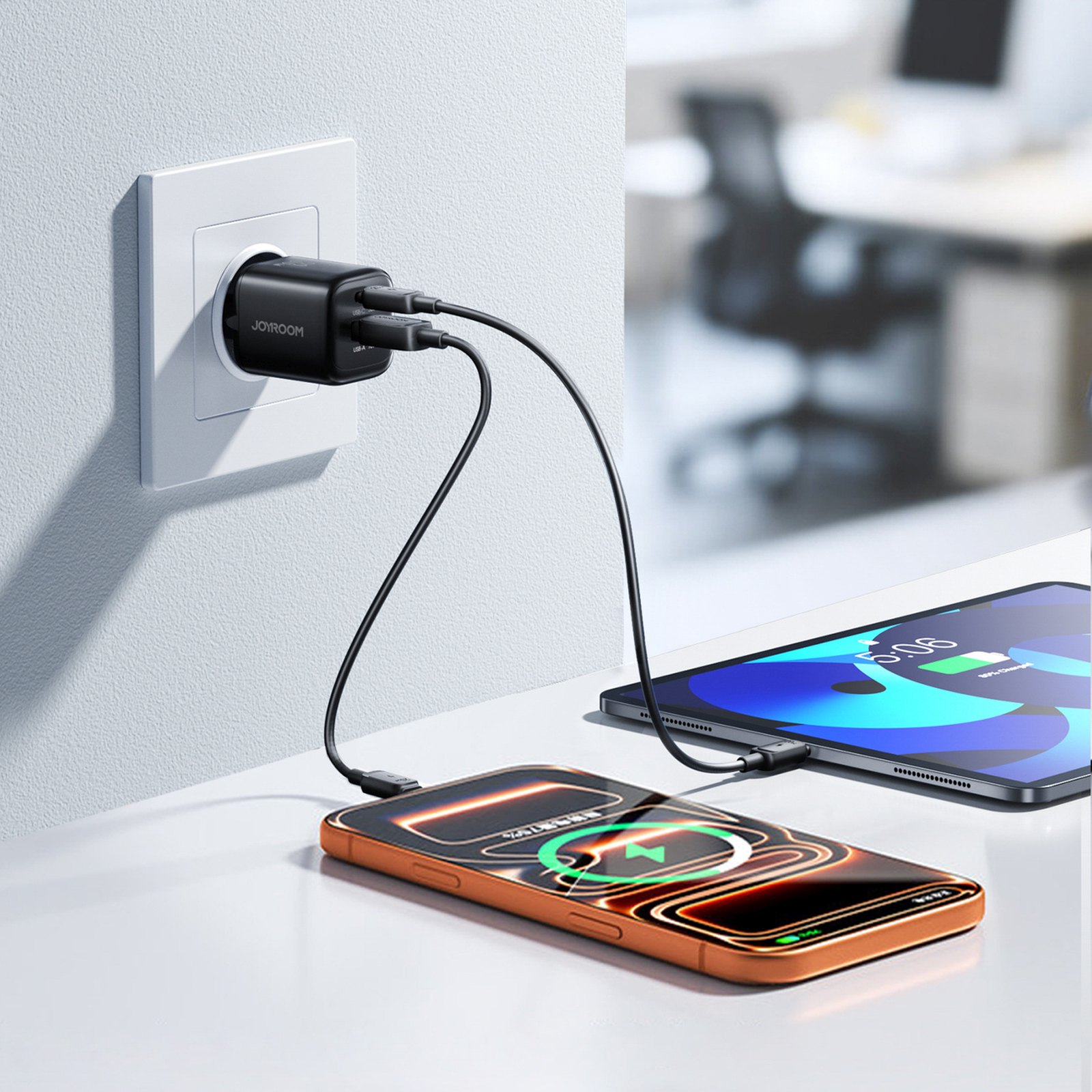 Ładowarka sieciowa USB-A USB-C 33W - czarna (11)