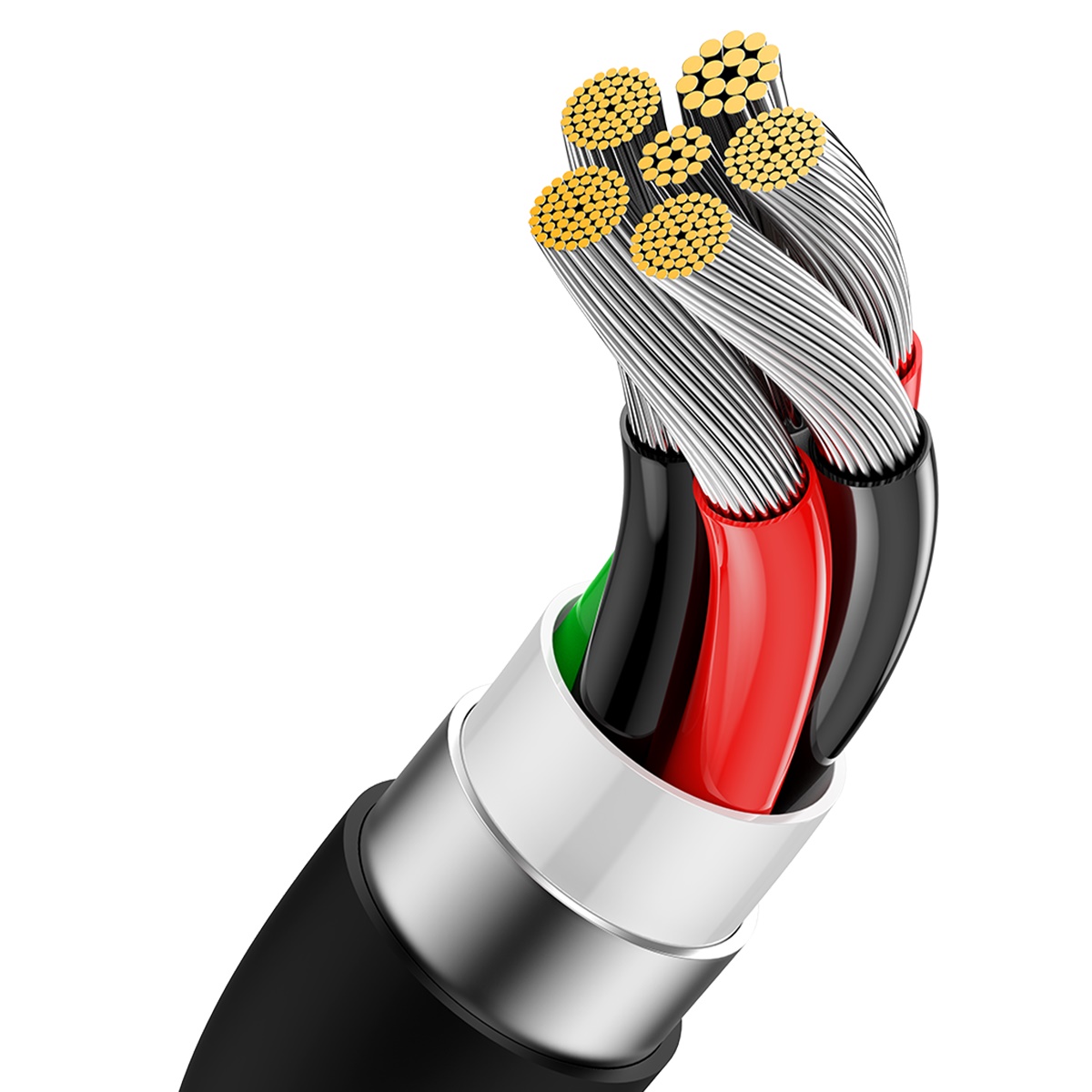 Kabel przewód Superior Series USB-A - USB-C 100W 2m - czarny (6)