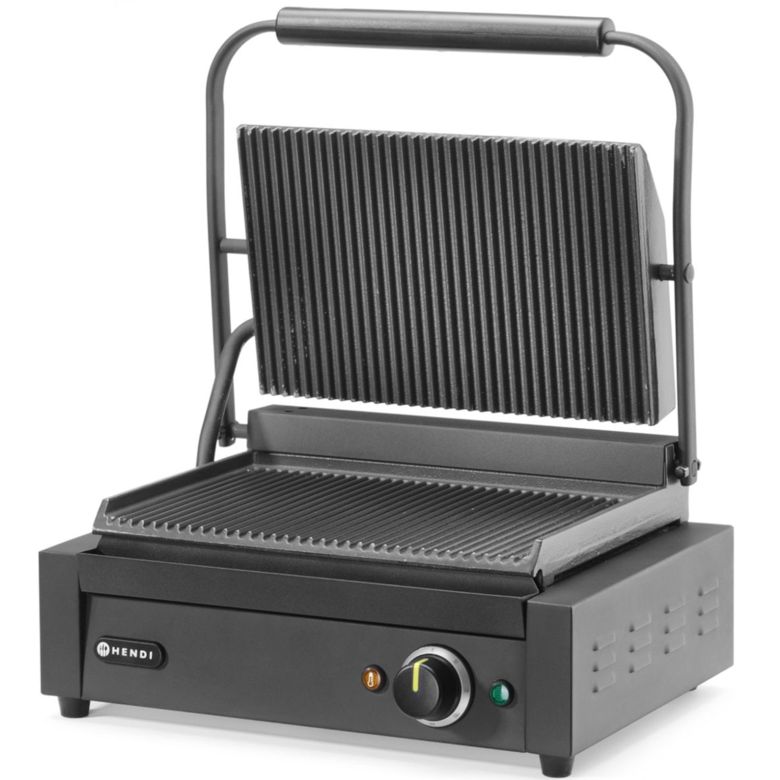 Grill elektryczny kontaktowy z płytą ryflowaną 340x235 mm 2200 W (4)