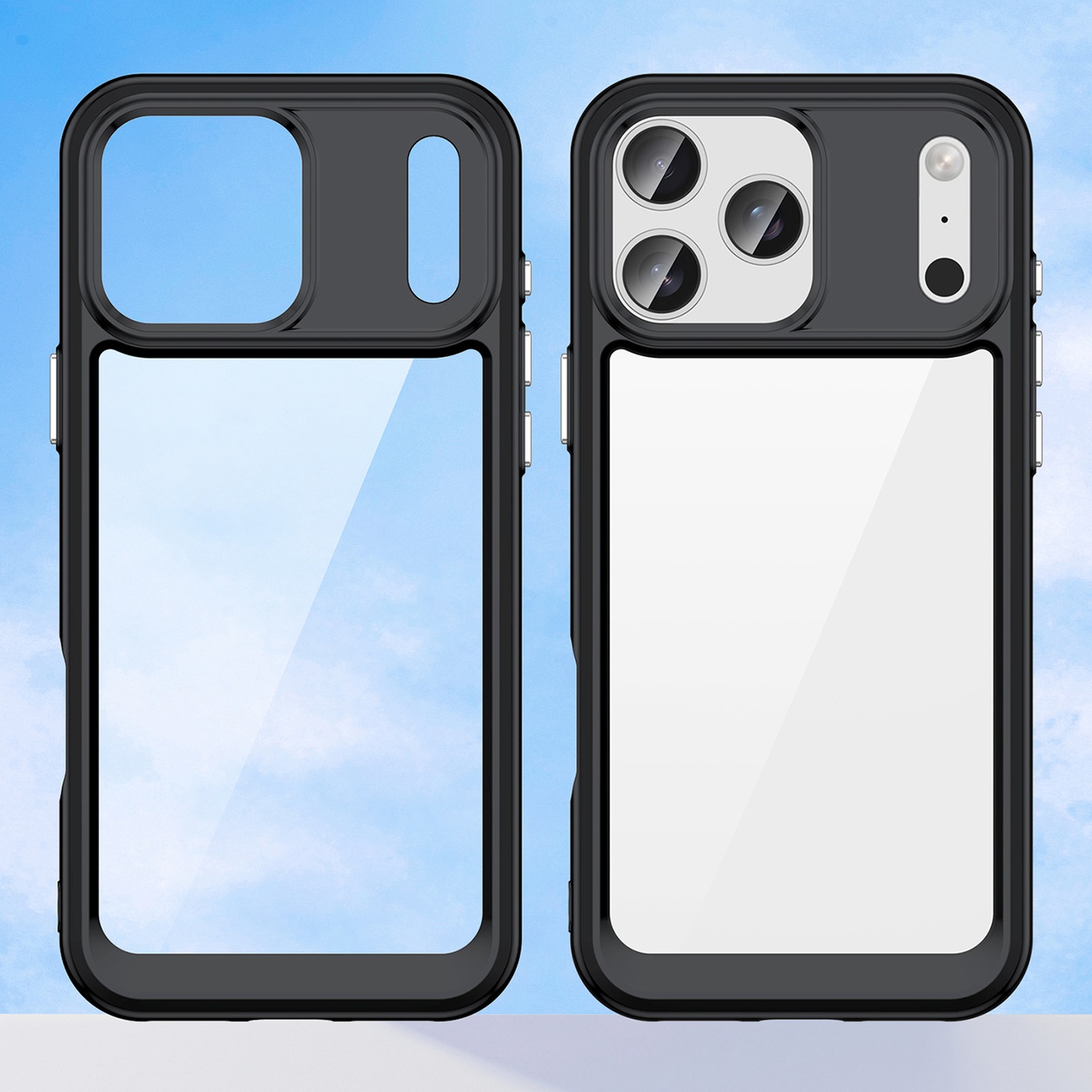 Etui case pokrowiec na iPhone 17 Pro Max Outer Space - czarne przezroczyste (7)