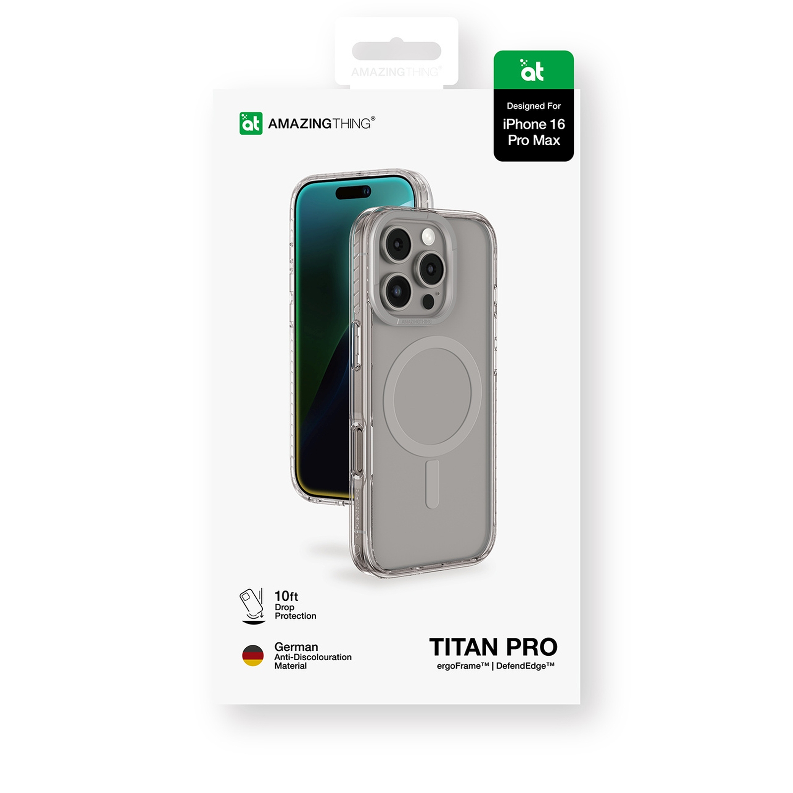 Etui silikonowe do iPhone 16 Pro Max Titan Pro Mag Case - szare (5)