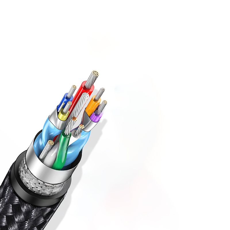 Kabel przewód kątowy USB - USB-C 5Gb/s 3A 1m czarny (3)