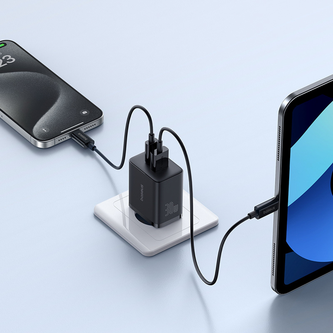 Ładowarka sieciowa USB-C USB-A Cube Pro 30W - czarna (10)