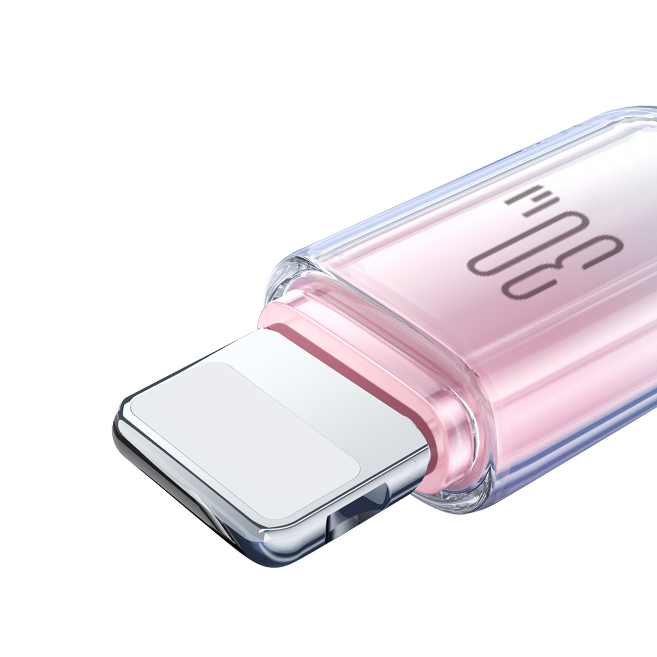 Kabel przewód Crystal-Clear Series 30W USB-C - iPhone Lightning 1.2m - biały (6)