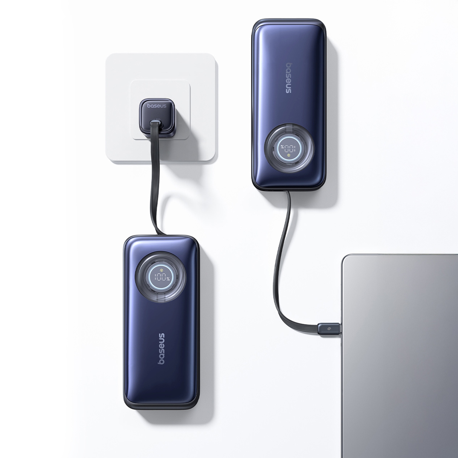 Powerbank 20000mAh 100W ze zwijanym kablami USB-C - czarny (11)