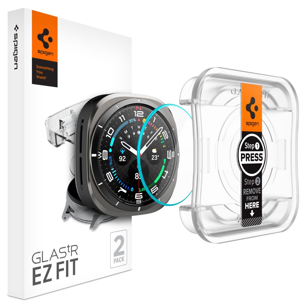Szkło hartowane z ramką montażową na Samsung Galaxy Watch Ultra 47 mm - 2 szt.