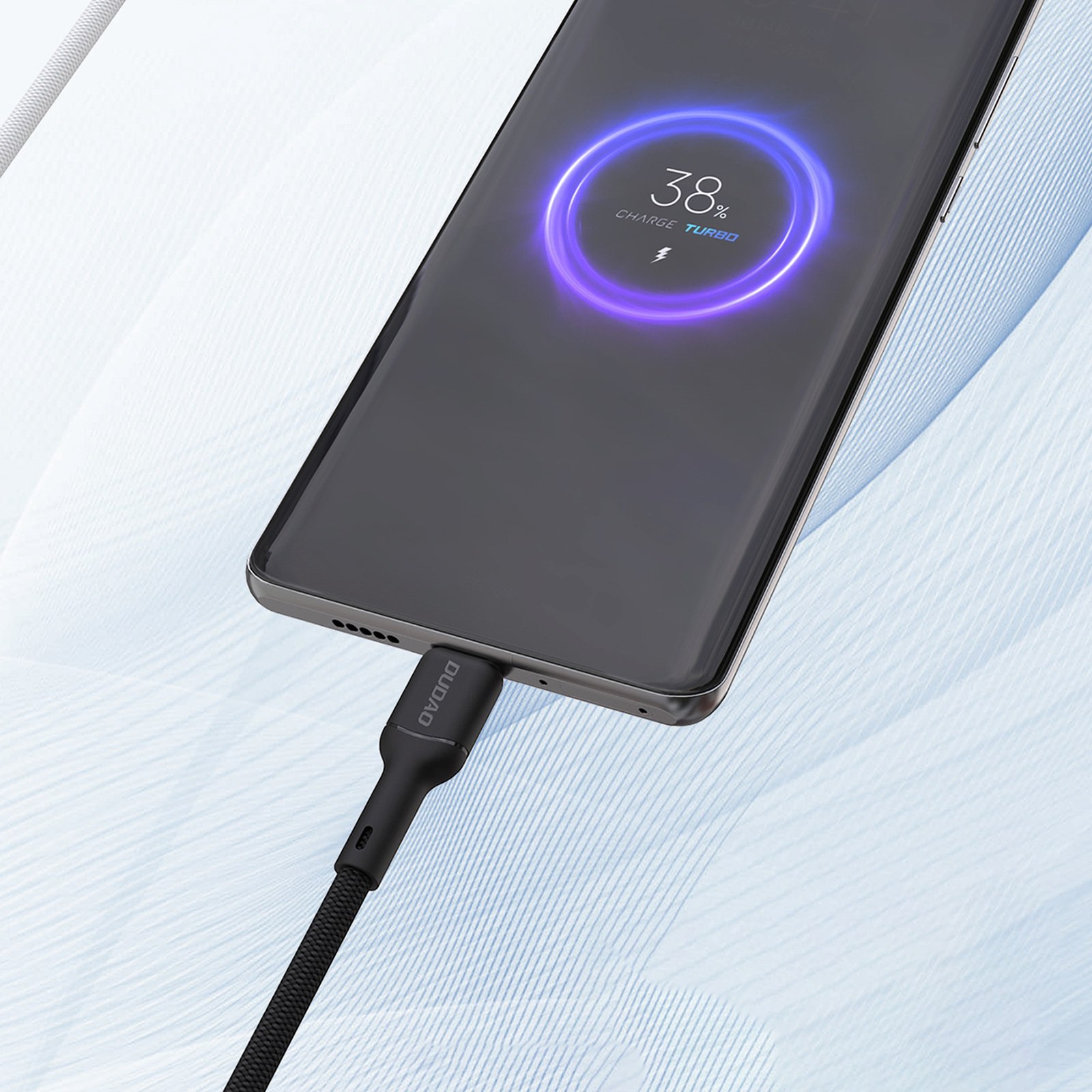 Kabel przewód USB-A - USB-C 5A 1m - czarny (4)