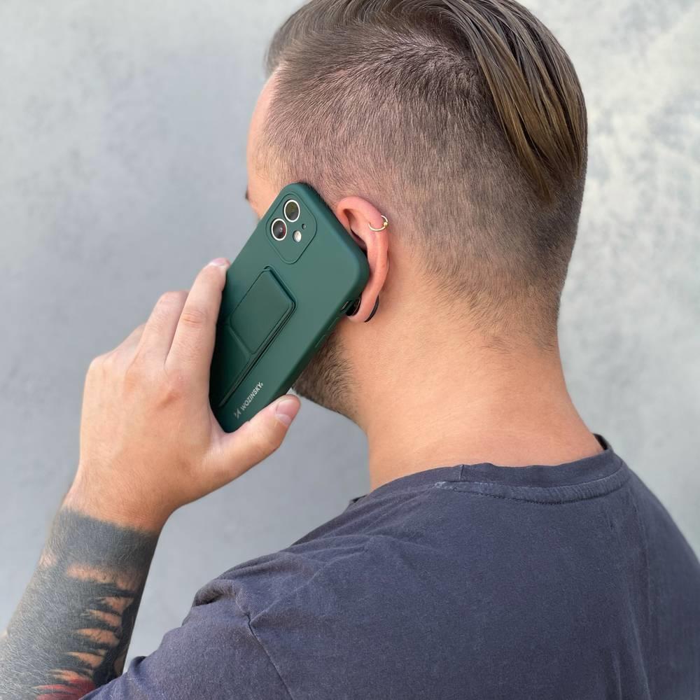 Silikonowe etui z podstawką etui Samsung Galaxy S21+ 5G Kickstand Case szare (6)