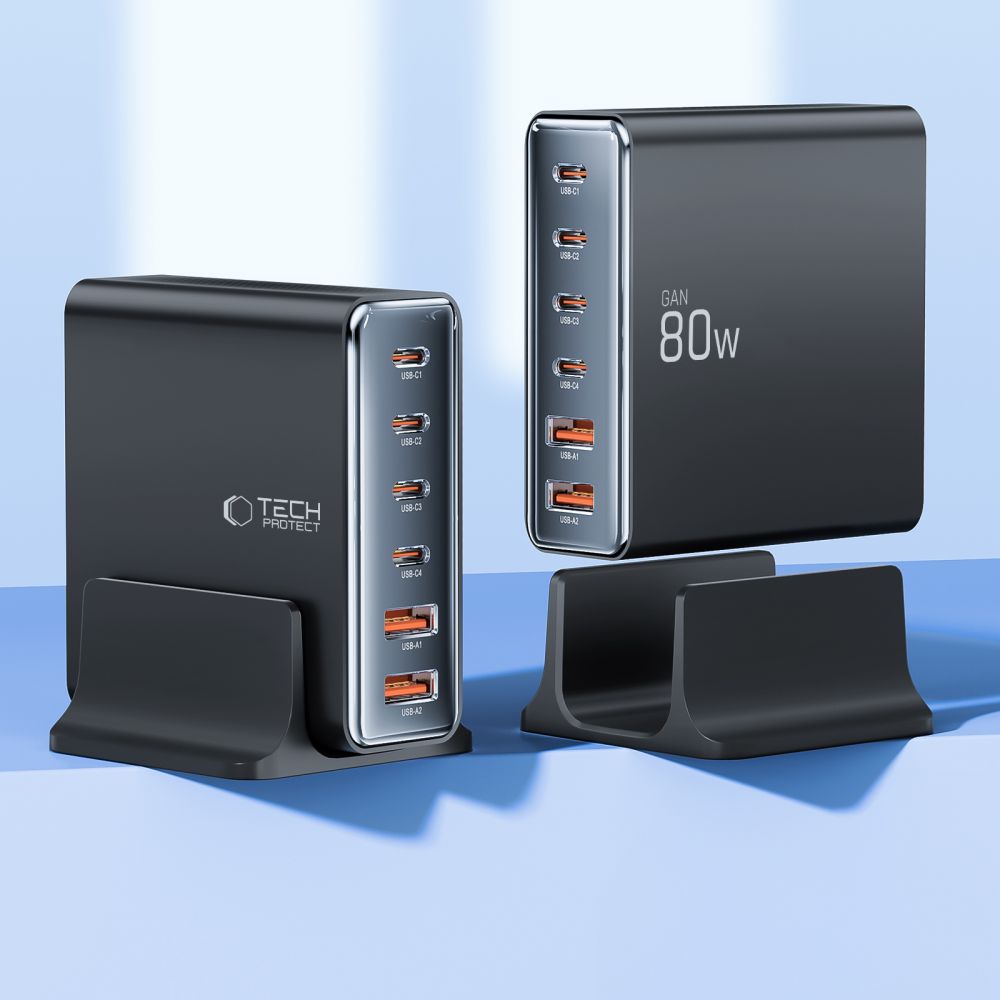 Stacja ładująca do urządzeń 4x USB-C 2x USB-A 80W (3)