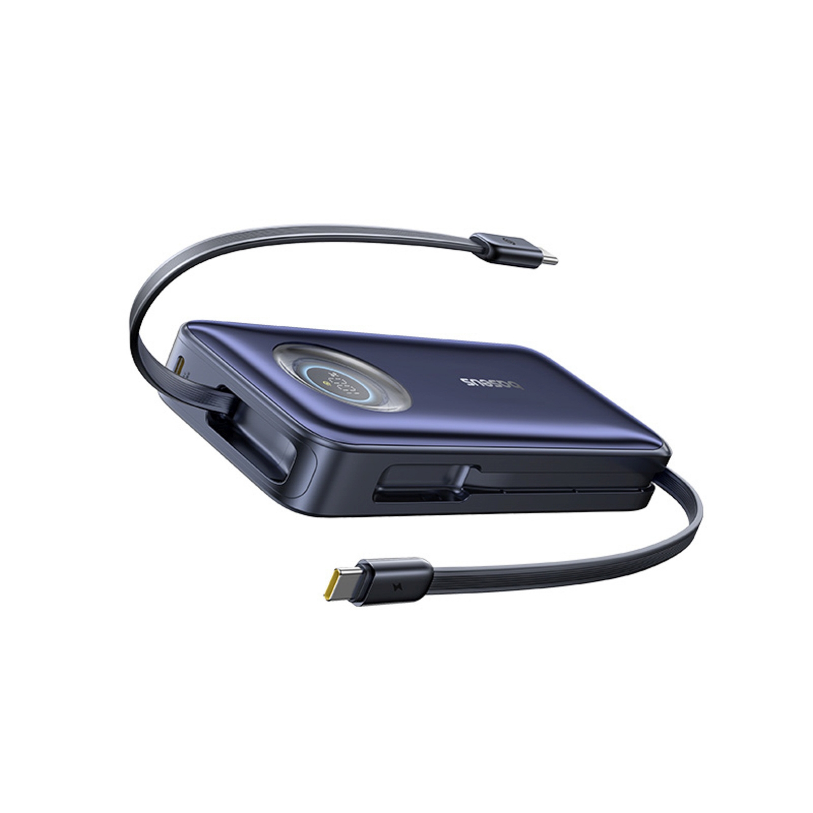 Powerbank 20000mAh 100W ze zwijanym kablami USB-C - czarny (4)