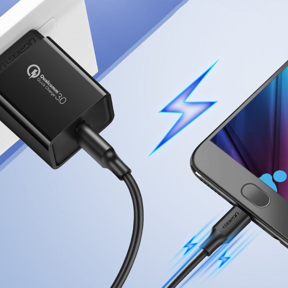 Kabel przewód USB - micro USB 2.4A 480Mbps 1.5m czarny (4)