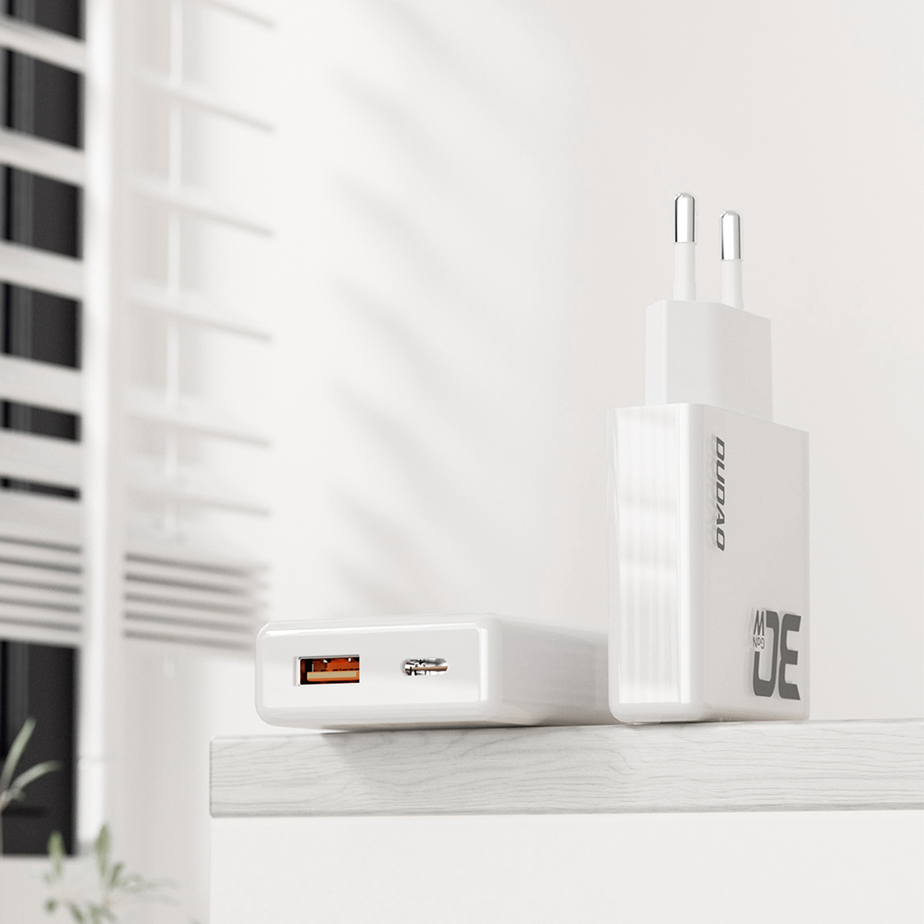 Ładowarka sieciowa GaN A30EUL 30W USB-A USB-C - biała (3)