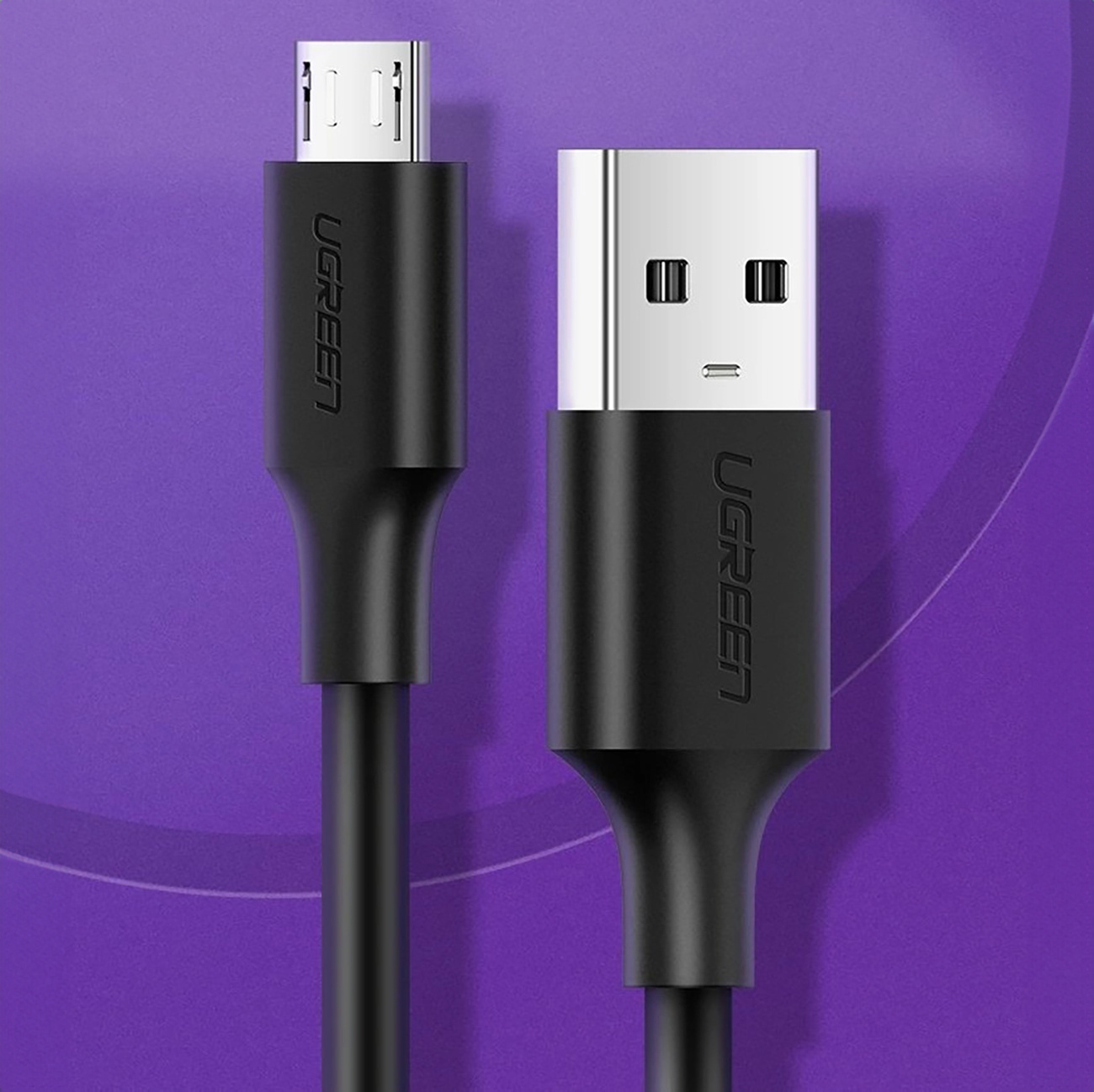 Kabel przewód micro USB - USB-A 25cm - czarny (10)