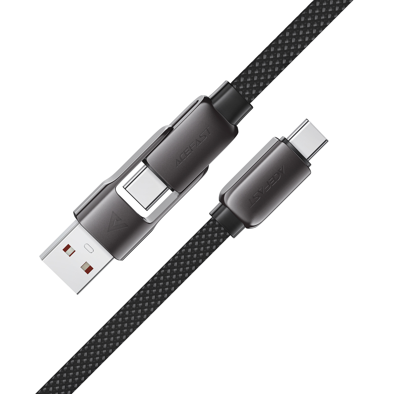 Kabel przewód USB-C - USB-A / USB-C 480Mb/s 3A 1.2m - czarny (3)