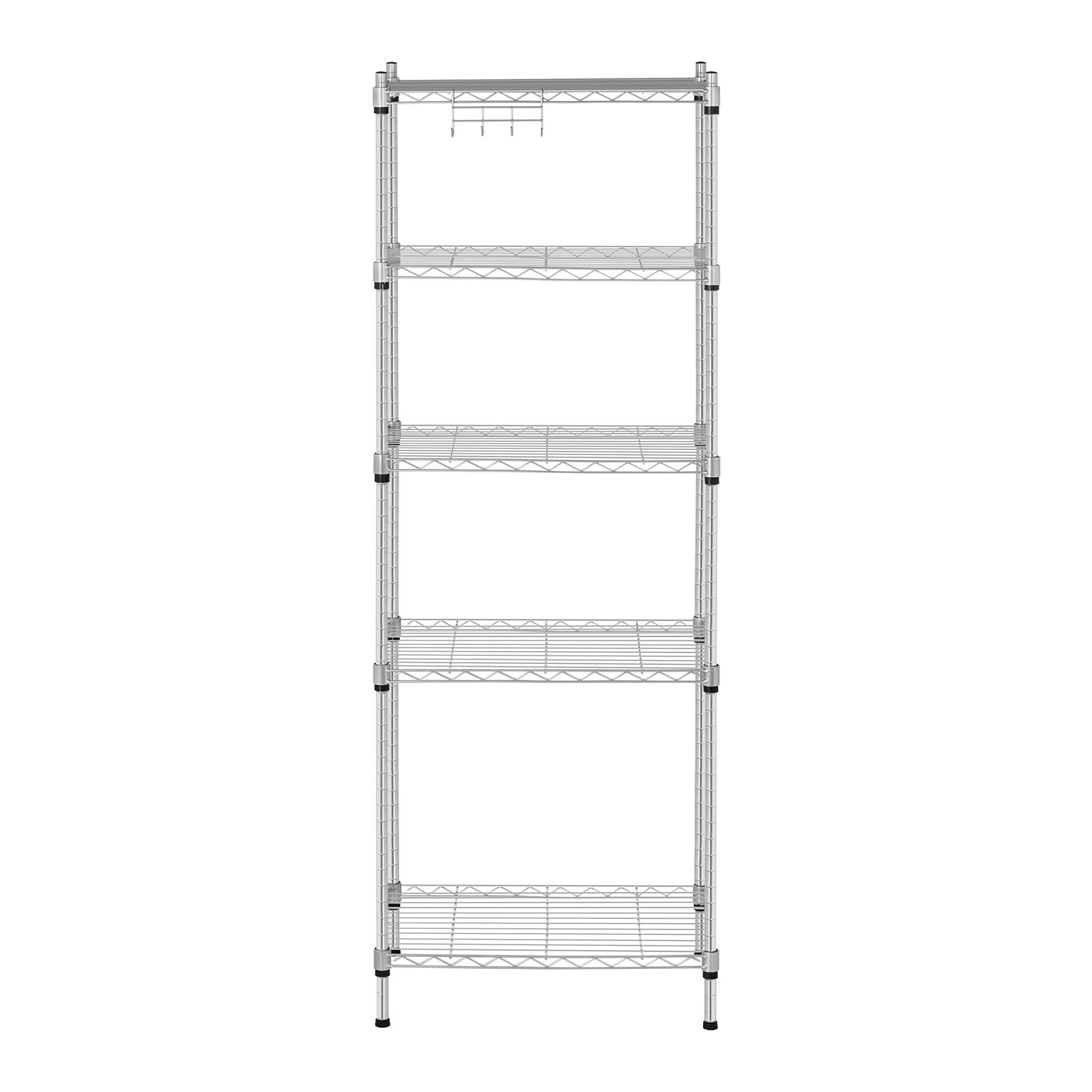 Regał magazynowy druciany ażurowy kolor szary 150x55x35cm do 150kg (4)