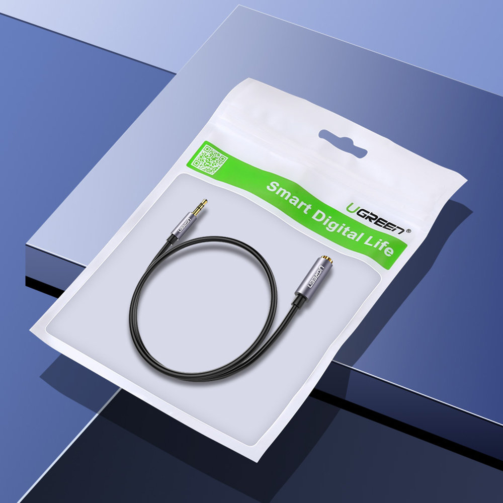 Przedłużacz kabel adapter audio AUX mini jack 3.5mm 1.5m niebieski (8)