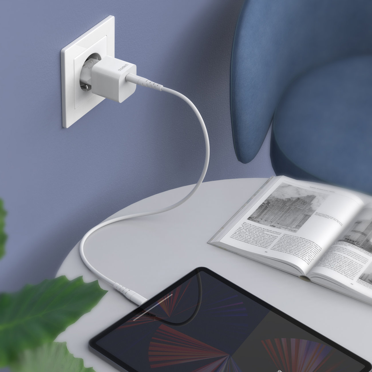 Ładowarka sieciowa 20W USB Typ C biały (6)