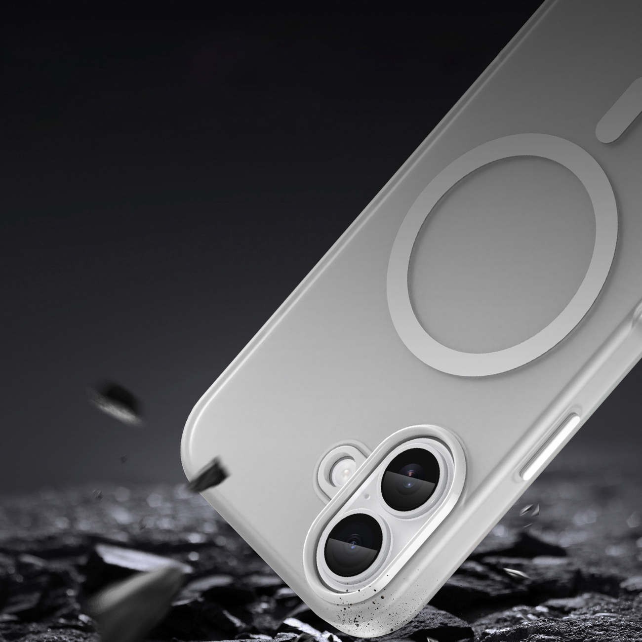 Etui case na iPhone 17 Magnetic Abrasive MagSafe - matowe białe (8)